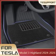 Bodenmatte mit Teppich für Tesla Model 3 Highland 2026 Zubehör Wasserdichter TPE-Bodenbelag für Tesla Model 3 Highland 2025