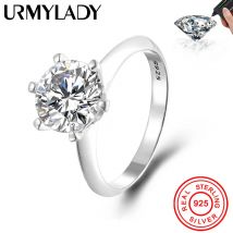 Urmylady Luxus Sterling Silber echte Moissan ite Ringe Großhandel