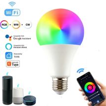 Tuya Smart WiFi Lampadina a LED AC 220V 110V E27 10W 15W 20W Lampada a LED Dimmerabile APP Controllo vocale Funziona con Alexa Google Home