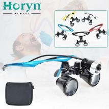 Zahnmedizin Binokular Lupe 2,5x3,5 x ultraleichte optische 3w LED Licht Zahn Stirnband Brille Lupen 320-420mm