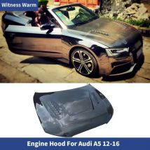 Carbon Fiber FRP Car Styling Engine Hoods for Audi A5 B8.5/ Sline / S5 Bonnets Engine Covers 2012 - 2016