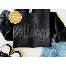 Felpa con nome della squadra personalizzata con stampa a sbuffo, regalo per la mamma, regalo di Natale Vakentine, felpa con mascotte personalizzata, camicia dello spirito della squadra