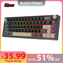 RK Royal Kludge R65 Gasket Wired Mechanical Keyboard 66 Key 65% RGB Backlit Hot-swappable Gamer Keyboard with MDA PBT Keycaps