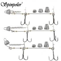 Spinpoler Multi-Depth Pike Stinger Rigs Haczyk wędkarski # 6 # 1/0 # 2/0 Z ciężarkiem 5g 7g 10g 15g 20g Zestaw Systerm do przynęt kąpielowych