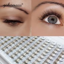 GAHAMACA Vorgefertigten Volumen Fans Short Stem 2d/3d/4d/5d/6d Wimpern Verlängerung Cilios Weiche Nerz wimpern