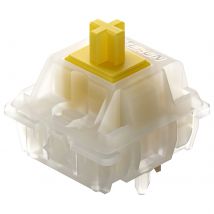 GATERON KS-3X1 V2 Milky Yellow Pro Switches Pre-lubed 5 Pin Linear Keyboard Switches for MX Mechanical Keyboard