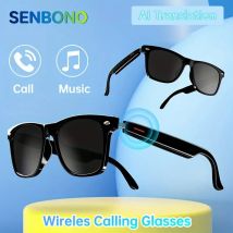 SENBONO AI Translation Smart Glassess Sonnenbrille mit Bluetooth-Anruf Musikwiedergabe Kopfhörer für Sportfahren Fitness Radfahren