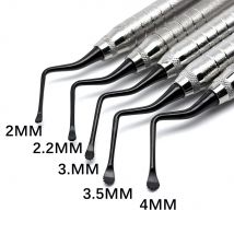 Doppelenden Dental Scaler Löffel Zahnreinigung Bagger Restaurative Instrumente Löffel Werkzeug mit Säge Gezackte Spitze