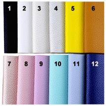 Black White Lichee Litch Faux Synthetic PU Leather Fabric For Earring Sewing Bows Craft DIY H0310