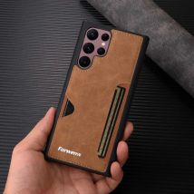 Custodia in Pelle Retrò con Porta Carte per Samsung Galaxy S26 S25 S24 Ultra S23 FE Plus A16 A15 A17 A37 A57 A35 A14 A36 A56 A34 A54 A13 A33 A53
