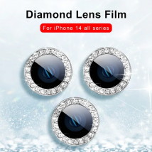 9D Rear Diamond Lens Protector For Iphone 17 Pro Max Air Camera Tempered Glass For Iphone 14 15 16 Pro Max Ring Cover Case Film