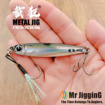 Mr JigginG Affondamento Veloce Jig in Metallo Richiamo 10/15/20/30/40g Acqua Salata Shore Casting Pesca Spigola in Metallo Jig Esche Artificiali Affrontare