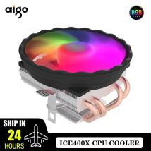 Aigo Processore Dispositivo di raffreddamento dell'aria Ventola di raffreddamento della CPU RGB PWM 4 tubi di calore Hielera Intel LGA 2011 1155 1700 X99 X79 AM4 Ventola per PC Gamer 120mm