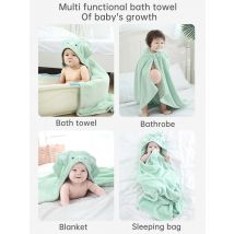 Baby Bath Absorbent Towels Bathrobes And Blanket Functions With Hood Hydrophilic Cloths Boby Girl Newborn Accessories Swaddle