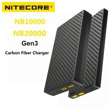 NITECORE NB10000 Gen4 NB20000 Gen3 Przenośny Power Bank 20000mAh z Włókna Węglowego PD/QC3.0 18W Szybkie Ładowanie dla iPhone Xiaomi