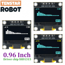 TENSTAR 0.96 Pollici I2C Modulo Display OLED Chip Driver SSD1315 Bianco Blu Giallo 128X64 4Pin IIC Seriale 12864 Scheda Schermo LCD