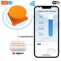 Me201WZ Zigbee Tuya App Mobile Smart Home Rilevatore Wireless Sensore di livello del liquido combustibile Allarme Monitor di livello del serbatoio dell'acqua wireless
