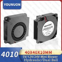 1/2/5PCS YOUNUON 40mm 24V 3D Drucker Lüfter 40x10MM Dual Ball Turbo gebläse High Speed Kühler 4010 Drucker Zubehör Kühler