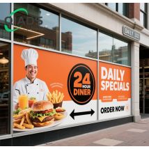 Maßgeschneiderte einzelne transparente Folie: Glasaufkleber, transparente Einwegglasfolie, individuelle Anpassung von Werbetext