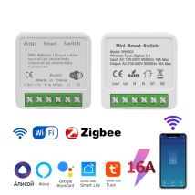 Tuya ZigBee WiFi Smart Switch Automatisierungsmodul-Relais unterstützt 2-Wege-Steuerung Breaker Sprachsteuerung mit Alexa Alice Google Home