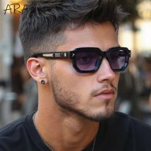 Occhiali da Sole Polarizzati Quadrati da Uomo 2026, Marca di Lusso, Stile Vintage Rettangolare, Occhiali da Guida Classici per Uomo, Protezione UV400