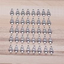 IFOCUS 40 Stück/Lot Pilz-Charms für DIY-Schmuckherstellung, Zinklegierung, 13 x 7 mm/0,51 x 0,28 Zoll