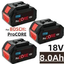 ProCORE Ersatzakku für Bosch 18 V 8,0 Ah BAT618 BAT609 GBA18V80 Professionelles Akku-Werkzeug