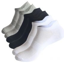 6 pares de calcetines tobilleros para mujer y hombre pareja estudiante oreja de algodón nuevo talla grande malla deportes atléticos correr calcetines de barco de Color sólido