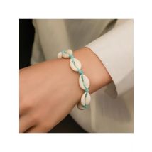 Knot White Black Blue Yellow Red Beige Natural Shells Handmade Woven Rope Anklets Bracelets for Women