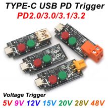 PD3.1 140W 5A TYPE-C USB PD/QC Voltage Trigger Fast Charge PD2.0/3.0 Decoy 5V 9V 12V 15V 20V 28V 48V PD TO DC charger charging