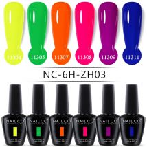 NAILCO 15 ml 6 teile/satz Gel Nagellack Kit Semi Permanent UV LED Gel Lacke Soak Off Nagellack Basis top Gel Nail art Lack