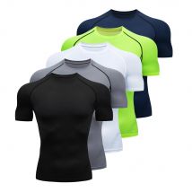 Männer Kompression shemd Fitness-Studio Sport Laufen T-Shirt Tops T-Shirt schnell trocknen Kurzarm T-Shirt für Männer
