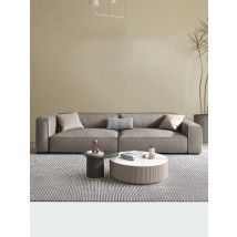 Luxury Leather Sofa with Solid Wood Frame Modern Living Room Soft Couch Furniture Home Apartment Leisure Sofas with Wide Armrest