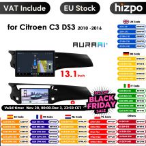 Bezprzewodowy ekran Hizpo 2K z Apple CarPlay i Android Auto do Citroen DS3 2010-16, radio samochodowe, system multimedialny, odtwarzacz GPS, stereo