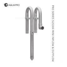 AQUAPRO-Mini Espumador de entrada de acero inoxidable, tubos de salida,  de agua para camarones, lirio, acuario, accesorios