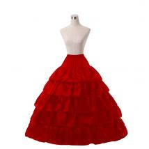 Stock 5 Divani Noir Rouge Jupon Avec Des Volants Robe De Bal 4 Cerchi Crinolina Pour Les Robes De Mariage Jupon Mariage