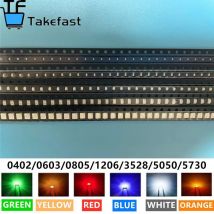 0402 100 smd led rot gelb grün weiß blau orange lichte mit tierende diode teile/los