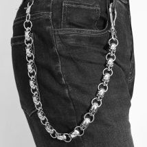 Gothic Punk Schwere Taille Kette Männer Schädel Schlüsselbund Brieftasche Kette Biker Reiten Rock Mode Zubehör