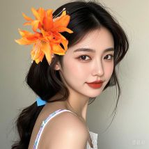 Handgemachte große Blume Haarnadel Clips für Frauen koreanische Strand Seite Clips Mädchen Laufsteg Foto rutschfeste Haarnadeln Frauen Haar-Accessoires
