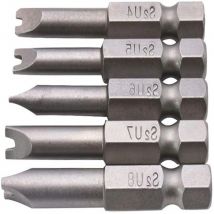 5-piece U4-U8 1/4 inch screwdriver bit kit S2 magnetic U-shaped electric screwdriver drill bit 50mm manual tool hexagonal handle
