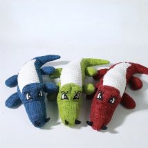 Haustier Hund Spielzeug Leinen Plüsch Krokodil Tier Spielzeug Hund kauen quietschenden Lärm Spielzeug Reinigung Zähne liefert Spielzeug harte interaktive Puppe