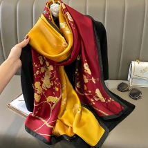 Frühlingsschal Damen Luxus Design Polyester Material Glatter Schal Weicher Schal Strand