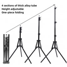 RP01-C Supporto per luce in lega metallica resistente Treppiede da 160 cm per studio fotografico Softbox Video Flash Riflettore Illuminazione Supporto per sfondo