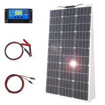 Kit pannello solare flessibile 12V 100W 200W monocristallino impermeabile con controller per camper da campeggio all'aperto