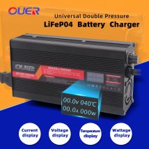 Caricabatterie LiFePO4 da 58,4 V 8 A Usd per batteria LiFePO4 16S 48 V 51,2 V con display digitale Ricarica rapida