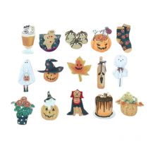 10Pcs Halloween Spooky Charms Pumpkin Ghost Sunflower Jewelry Findings Earring Pendant Necklace DIY Making Accessories