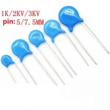 Condensatore ceramico ad alta tensione da 20 pezzi 3KV 2KV 1KV 5p 10P 15P 20P 22P 27P 30P 47P 56P 100P 220P 1NF 102 2.2NF 222 472 10nf 103