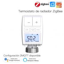MOES Tuya ZigBee3.0 válvula actuadora de radiador termostato inteligente controlador de temperatura Sensor interno TRV Control de voz con Alexa