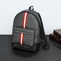 Zaino alla moda da uomo Zaini da uomo stampati con lettera Zaino per laptop da 13 pollici a righe di lusso Borse da viaggio impermeabili di grande capacità