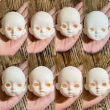 Ein Stück Kopf für 30 cm große Mädchenpuppe, 1/6 BJD-Zubehör mit zufälligem Auge, 1/6 BJD-Zubehör, ohne Körper